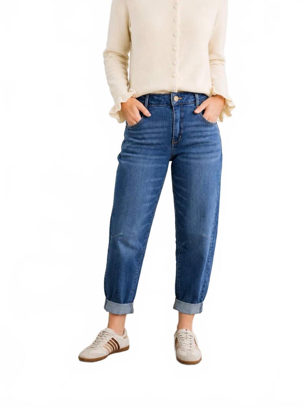 NEW MAC & ME barrel jeans in classic blue